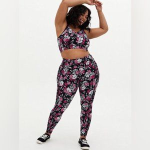 Torrid Floral Skull Performance Core Full Length Active Leggings - Size 2X
